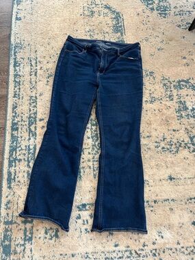 Dark Blue Women's flare Jeans (high rise)